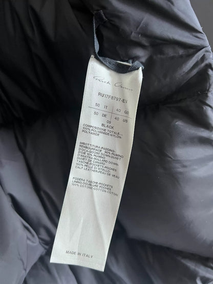 black puffer vest by Rick Owens
