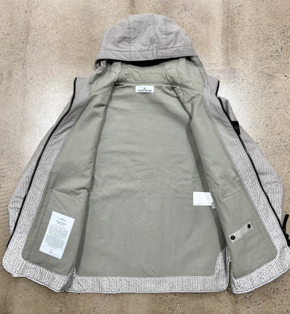 stone island reflective hooded jacket M size