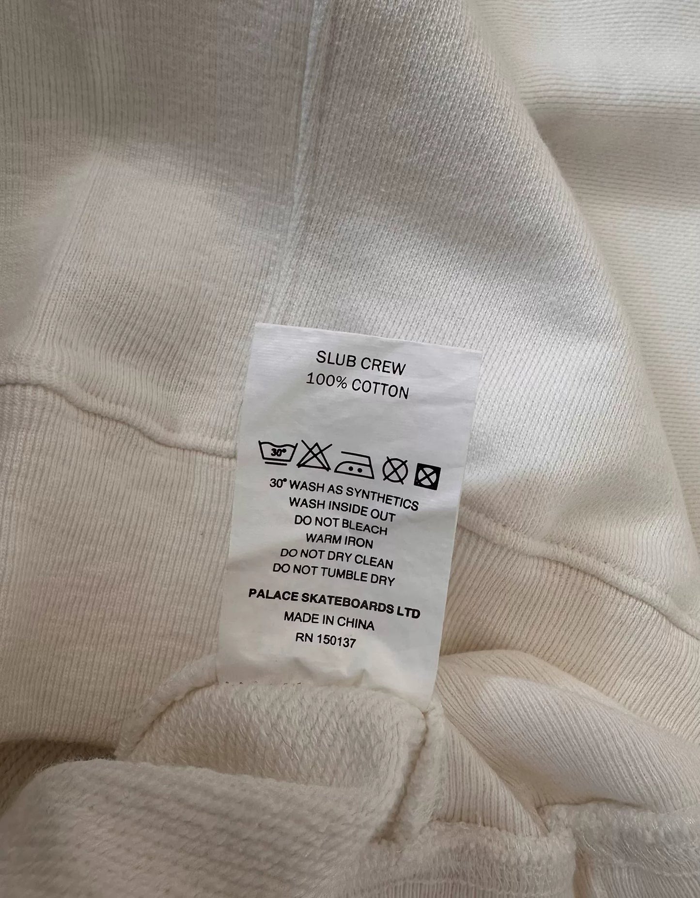 palace logo-print crewneck sweatshirt in white