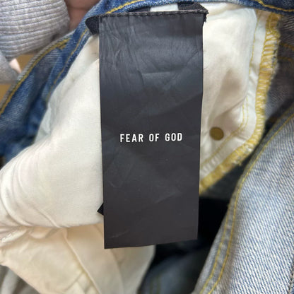 fear of god distressed washed denim pants