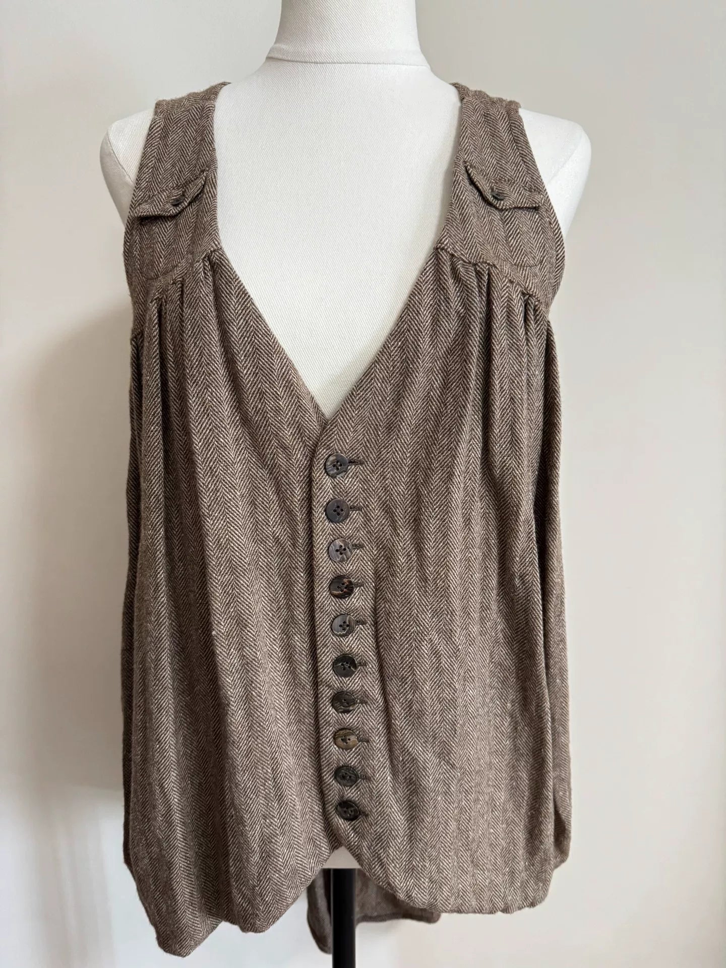 Kapital Herringbone Swallowtail Vest