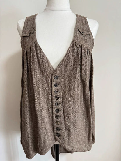 Kapital Herringbone Swallowtail Vest