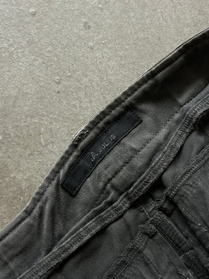 Julius 10s Distressed Curved Cargo Pants
