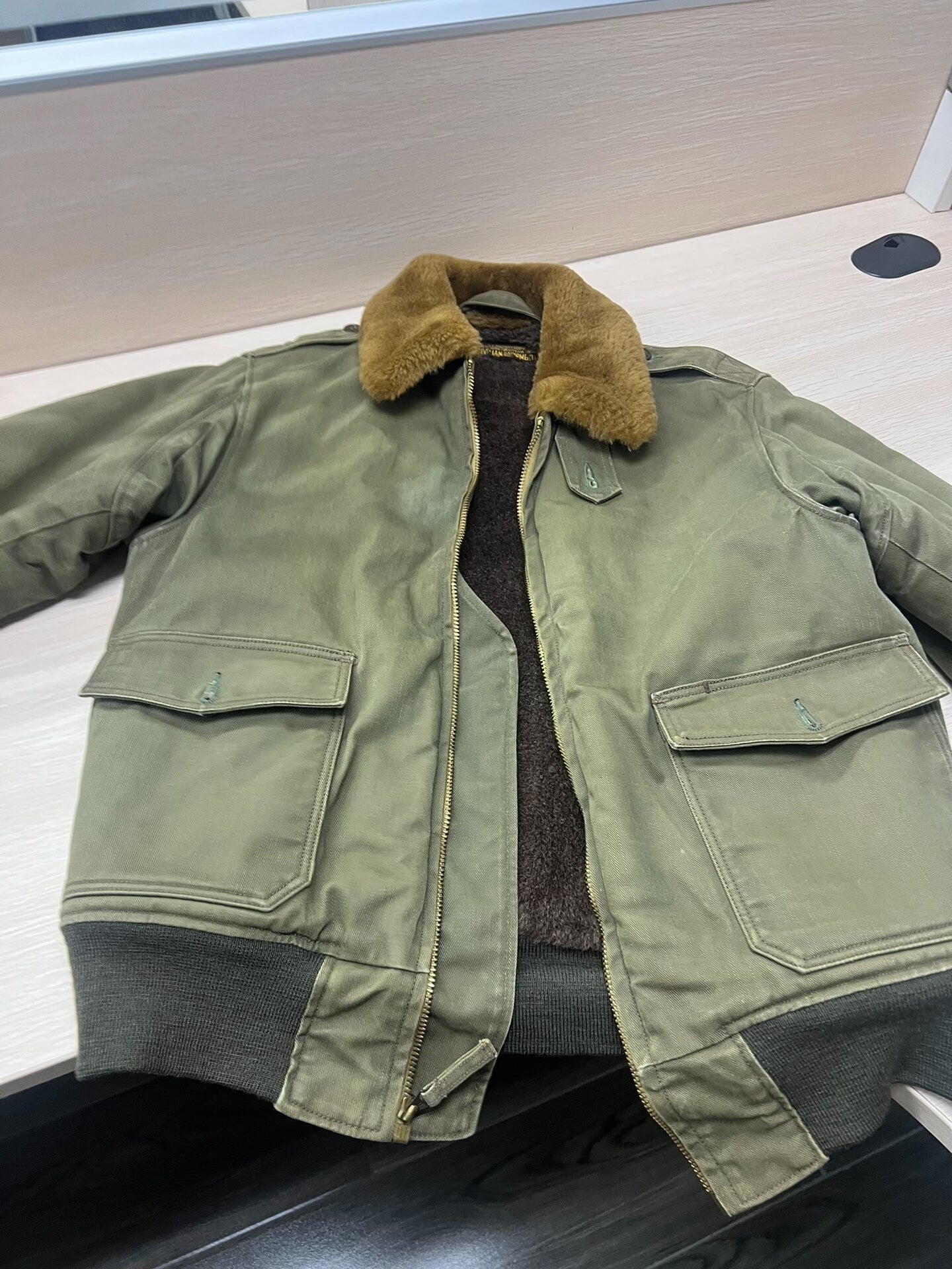 Freewheelers B10 Jacket in Olive Green