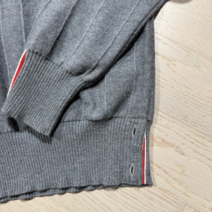 Thom Browne Striped Button Long Sleeve Polo