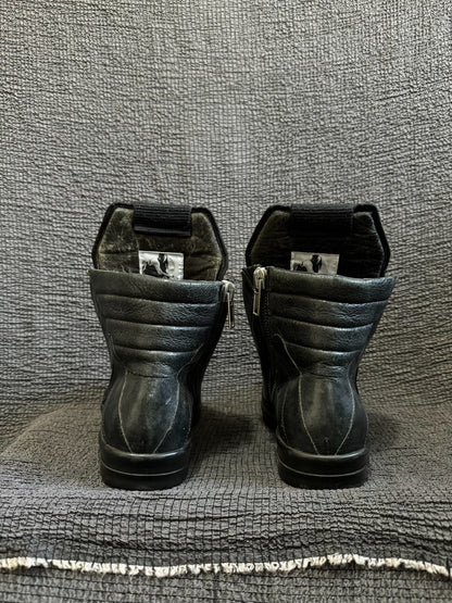 Rick Owens Black High Top Sneakers