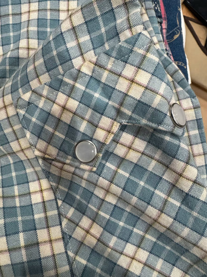classic rrl plaid button-up shirt