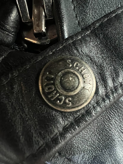 Schott NYC Classic Stand Collar Leather Jacket #641