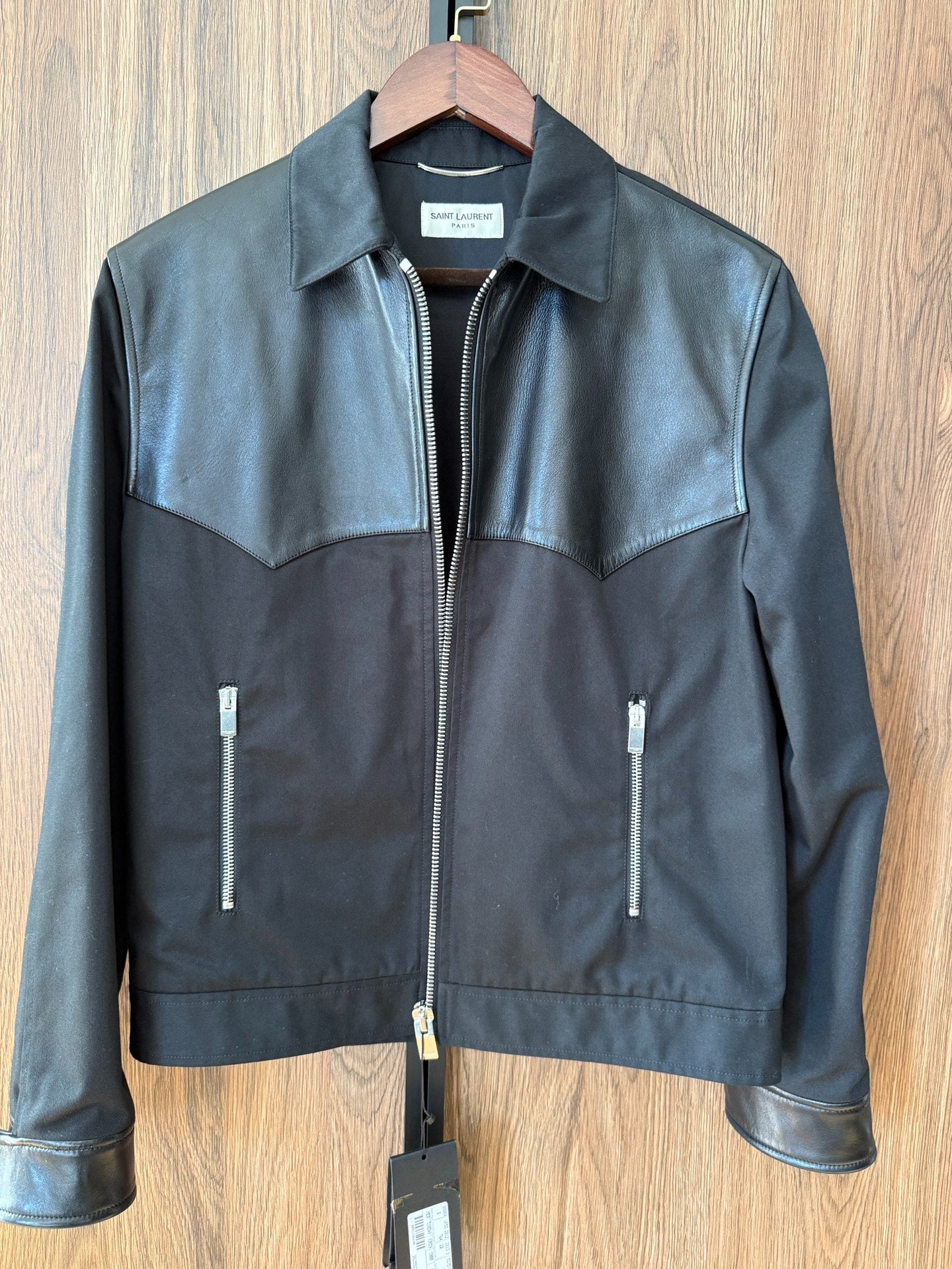 Saint Laurent Black Lambskin Leather Jacket