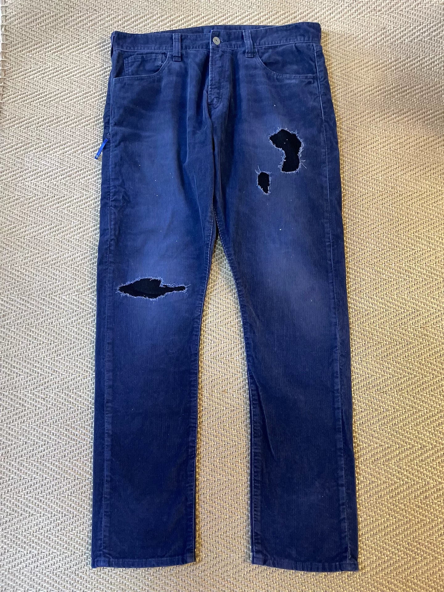 Vanquish & Fragment Corduroy Distressed Pants