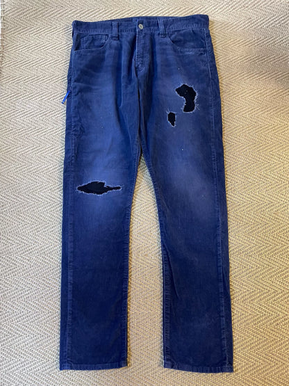 Vanquish & Fragment Corduroy Distressed Pants
