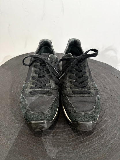 Rick Owens Suede Patchwork Low-Top Sneakers