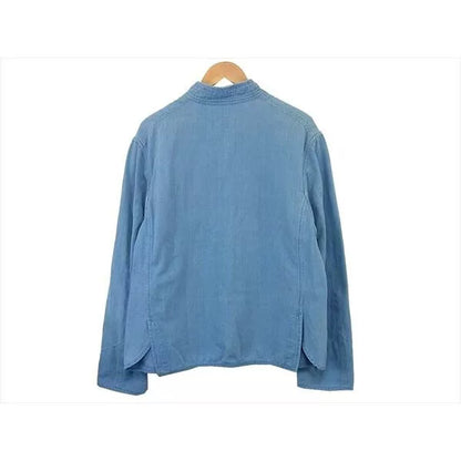 blue indigo dyed button shirt size s