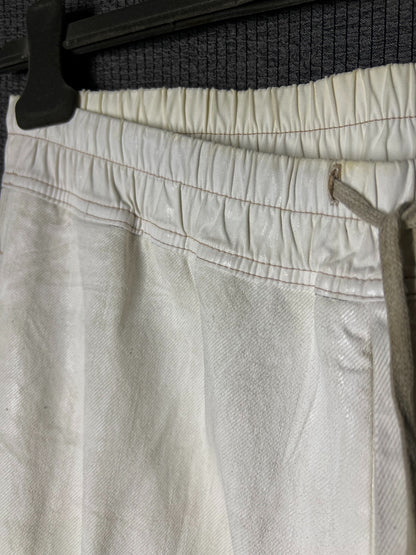 Rick Owens White Waxed Shorts
