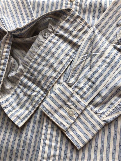 RRL Striped Collarless Shirt