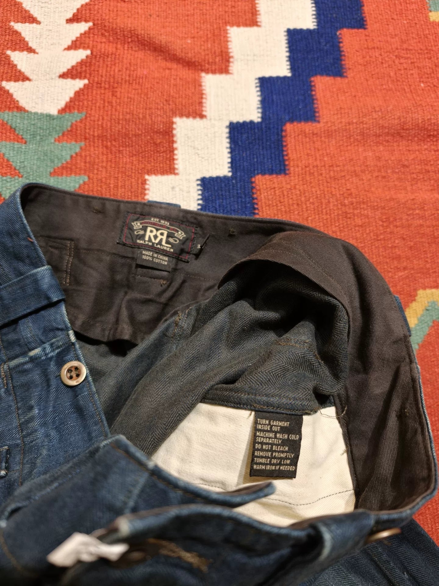 RRL Indigo Herringbone HBT Jeans