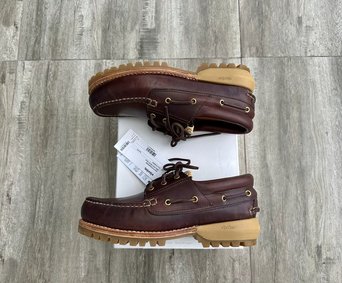 visvim wallace deck folk leather shoes