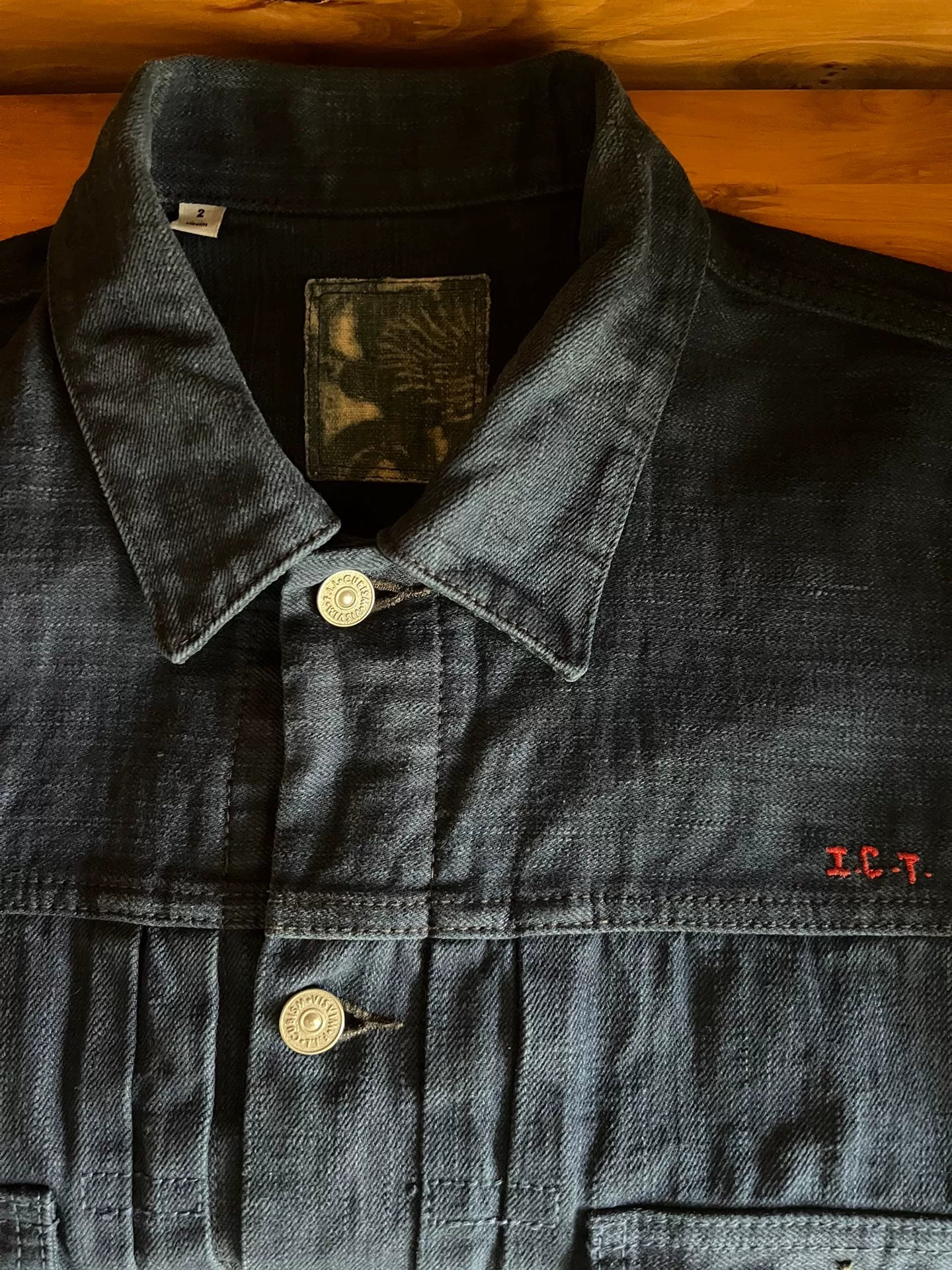 visvim denim jacket with indigo dye finish