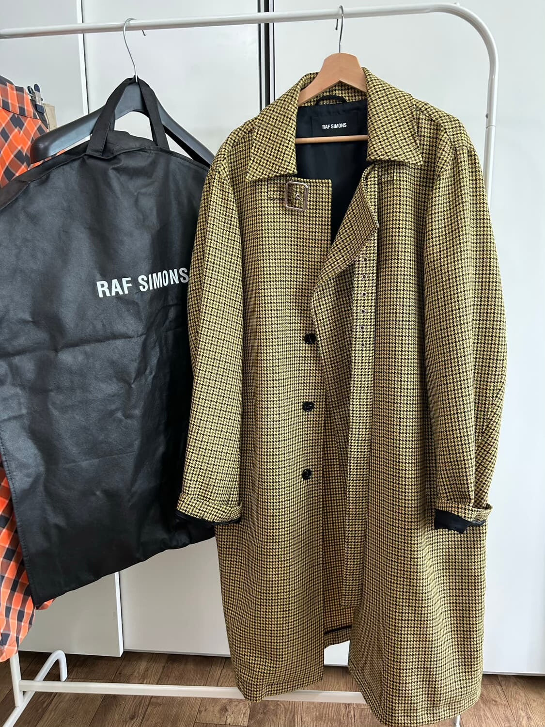 Raf Simons Gold Thread Wool Coat