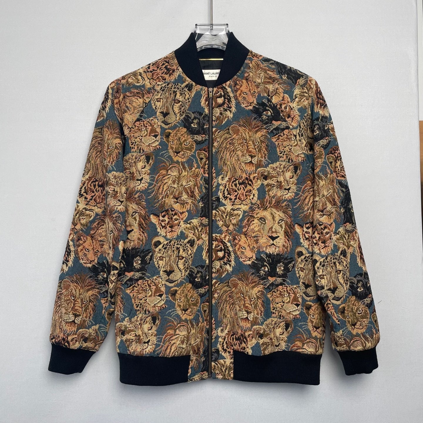 Saint Laurent Lion Cheetah Print Jacket