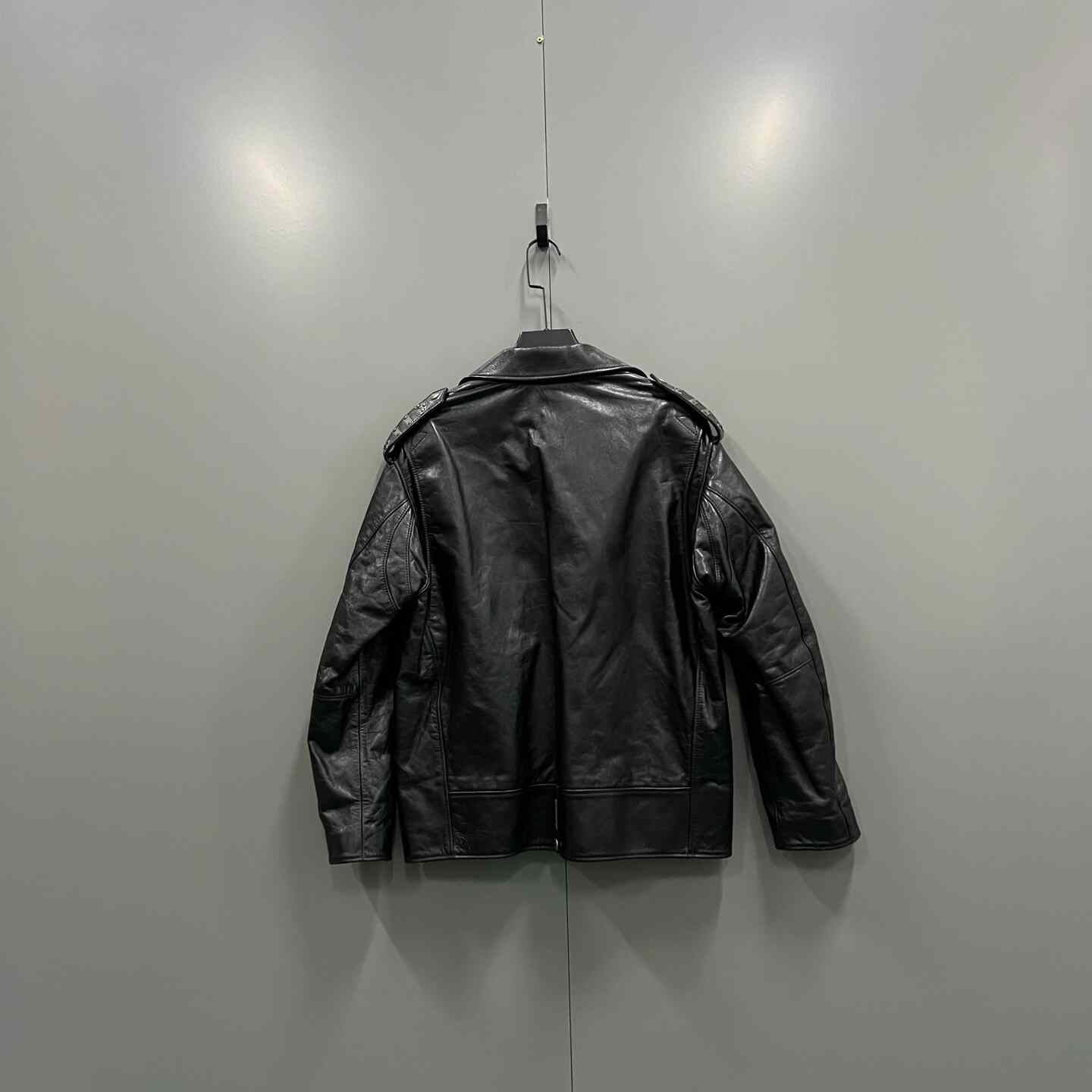 Saint Laurent Black Leather Biker Jacket