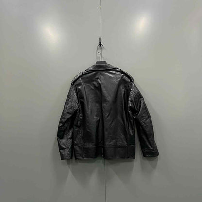 Saint Laurent Black Leather Biker Jacket