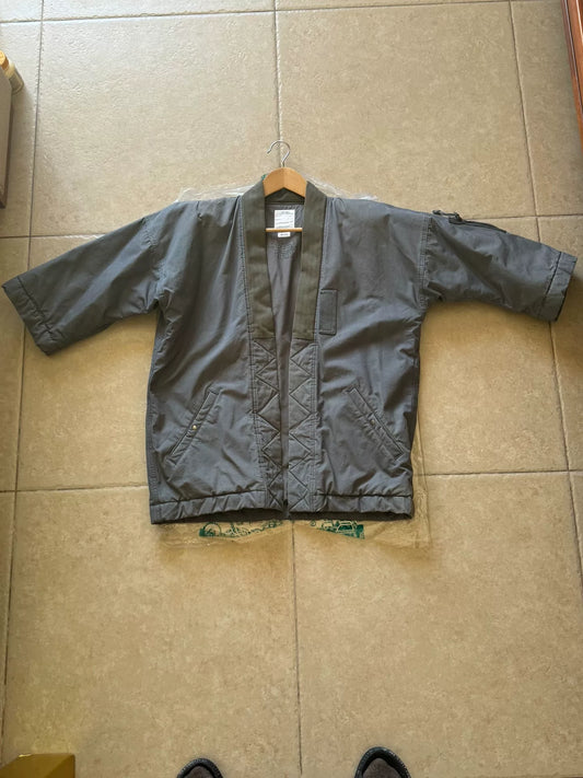 visvim Grey Herringbone Collar Jacket
