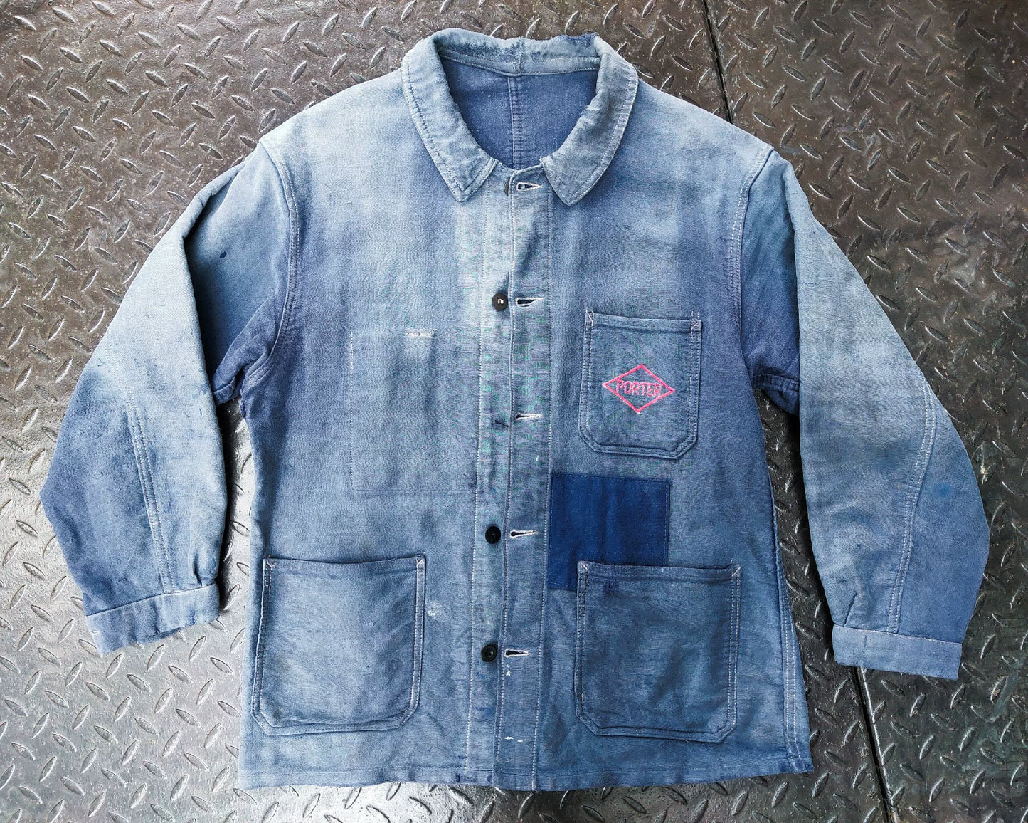 1940s French Moleskin Work Jacket