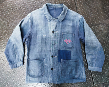 1940s French Moleskin Work Jacket