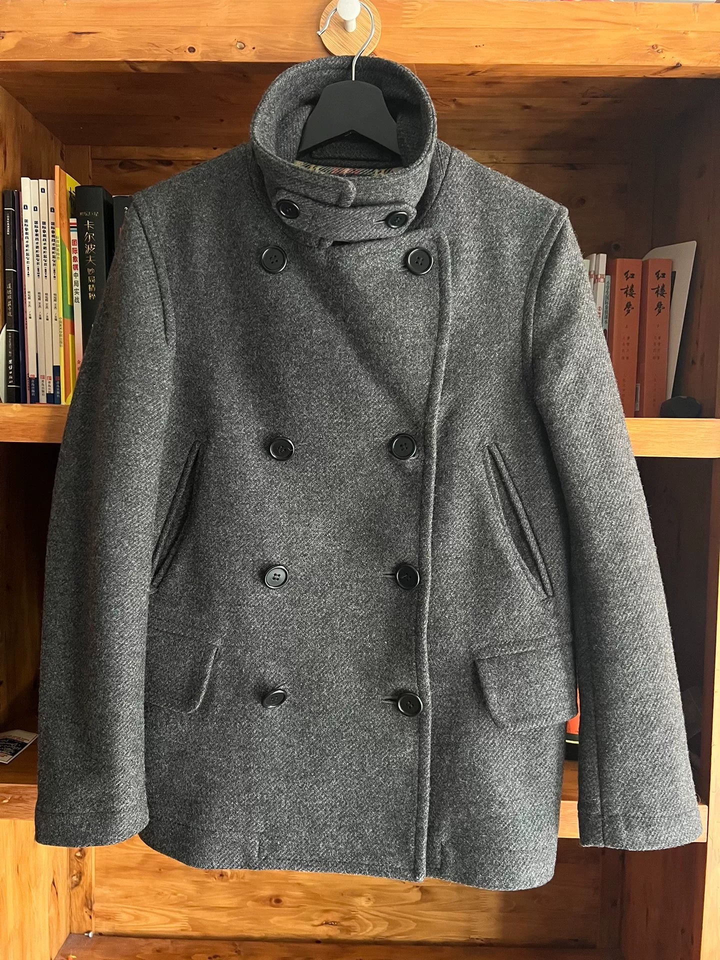 gray wool coat by margaret howell