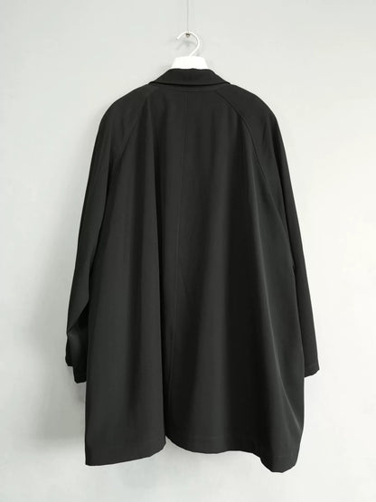 detachable black coat by yohji yamamoto