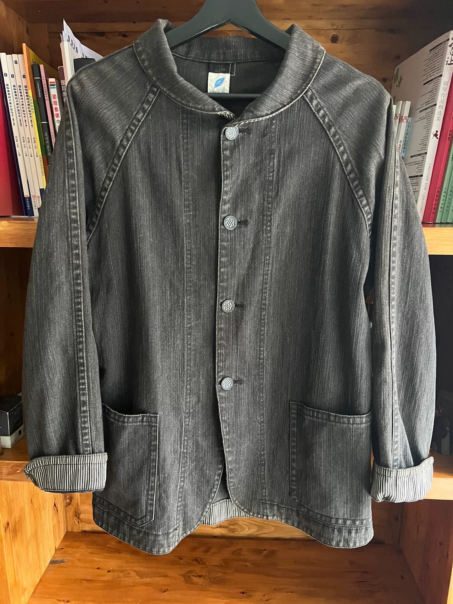 pure blue japan thick jacket with unique design