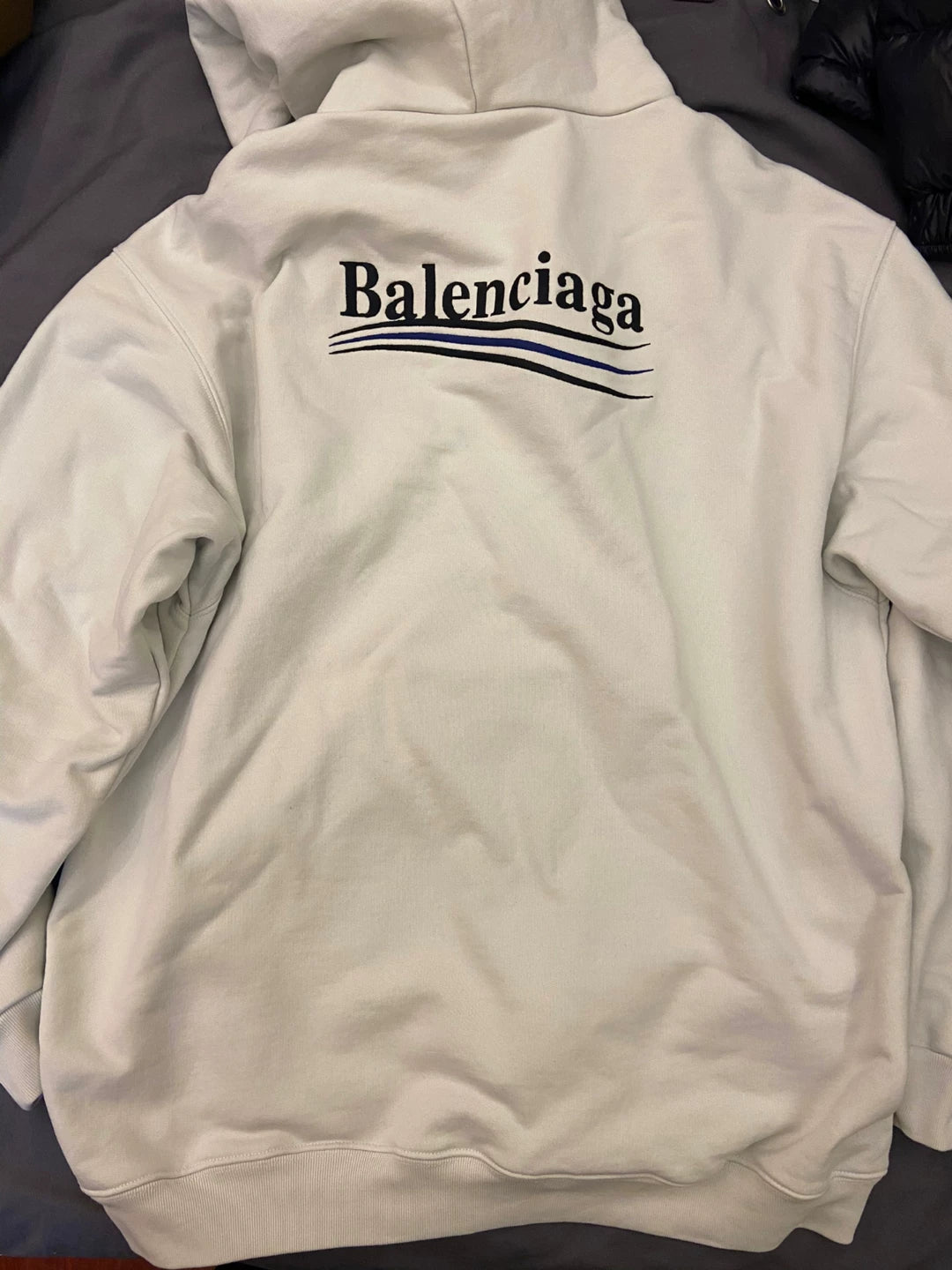 balenciaga political campaign white hoodie