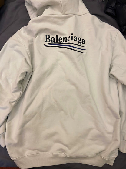 balenciaga political campaign white hoodie