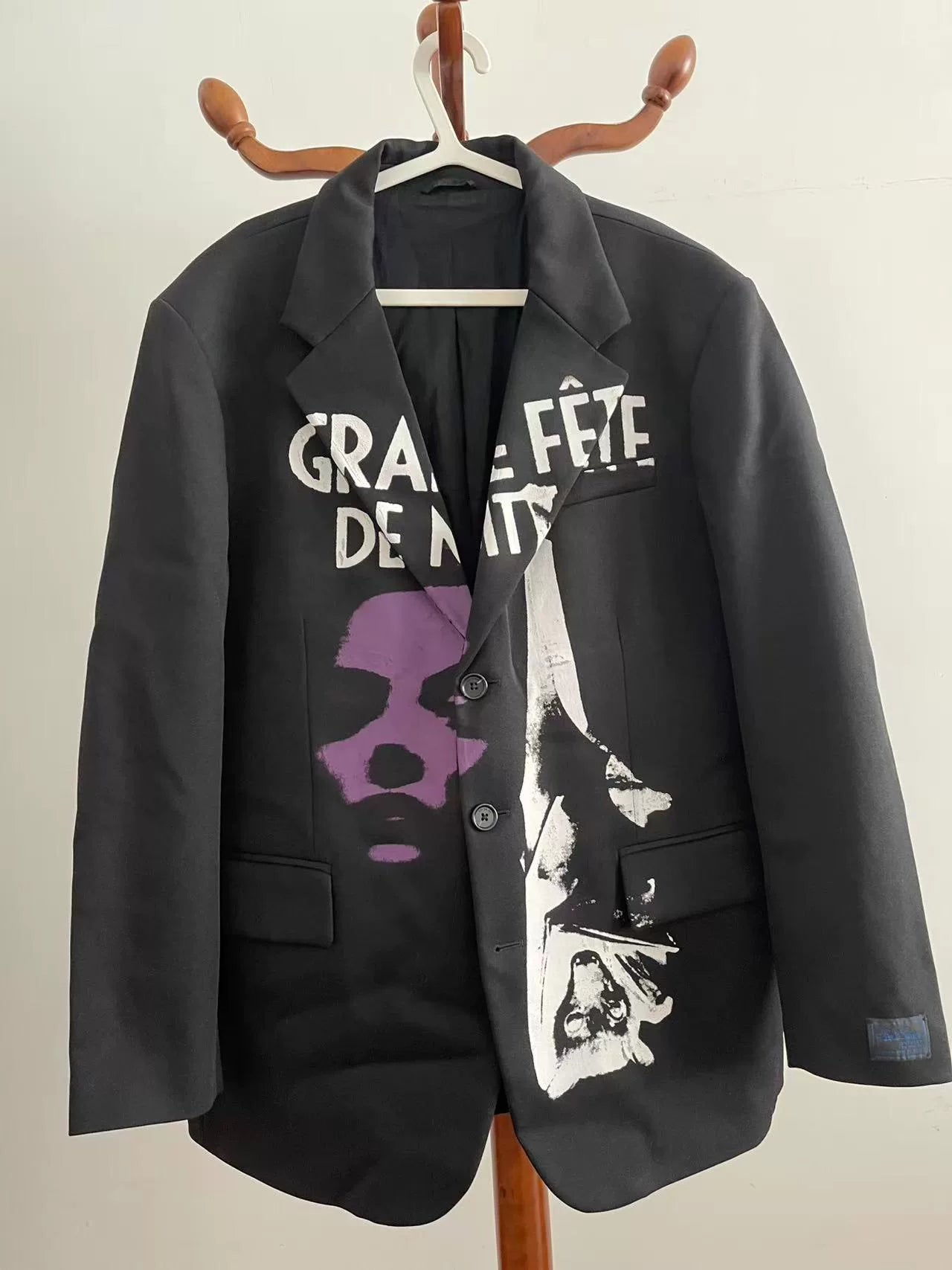 Raf Simons Black Suit with Print