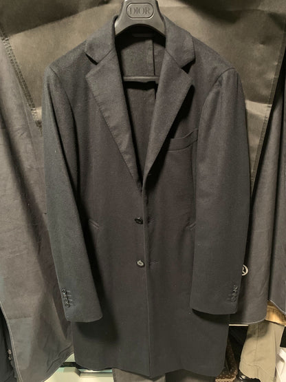 black cashmere wool blend coat size 46