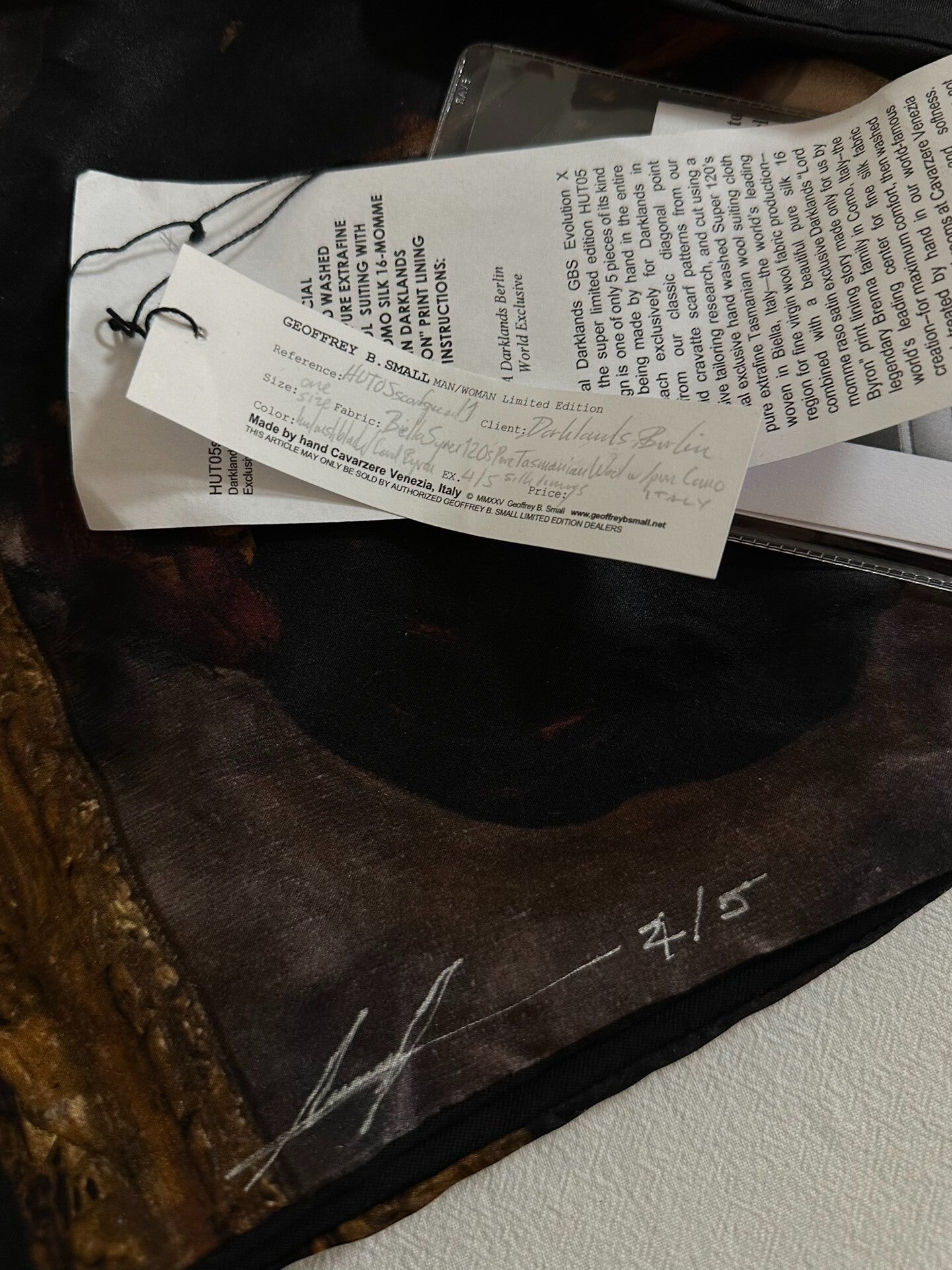 silk wool limited edition scarf