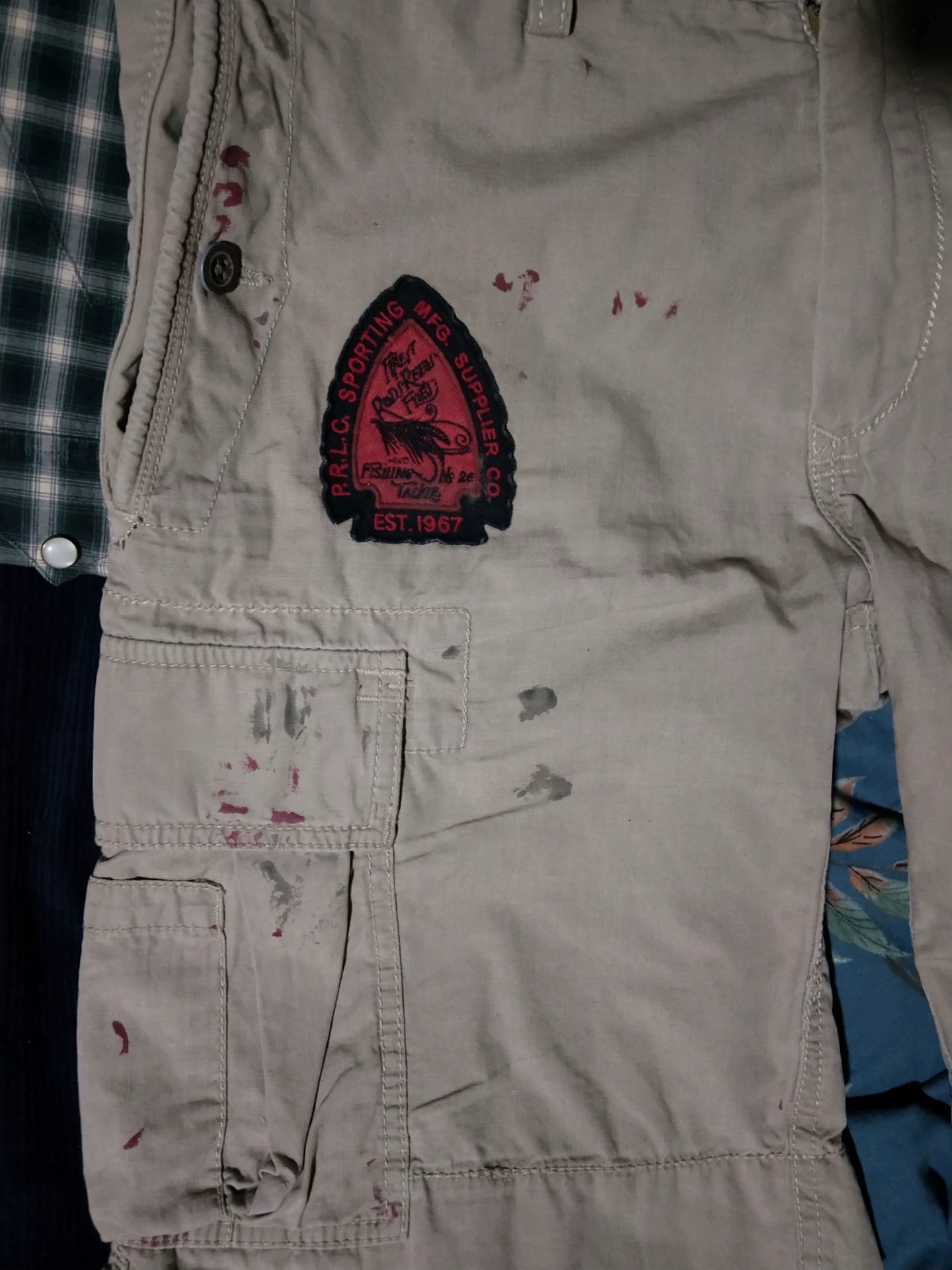 Ralph Lauren Vintage Distressed Hunting Fishing Shorts