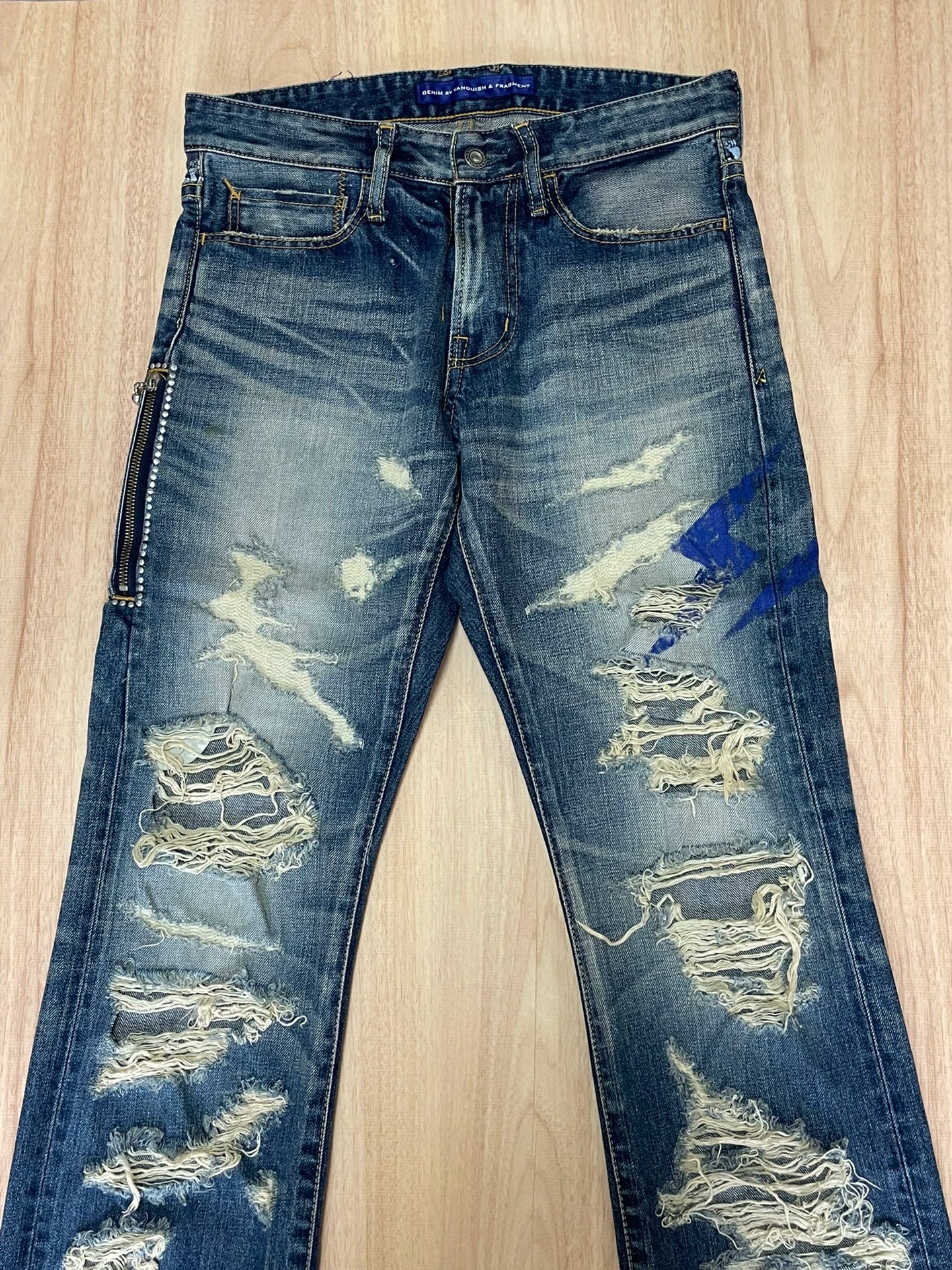 Vanquish Fragment Lightning Distressed Jeans