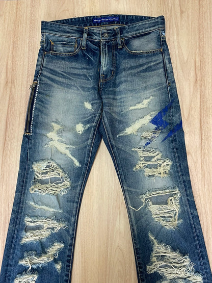 Vanquish Fragment Lightning Distressed Jeans