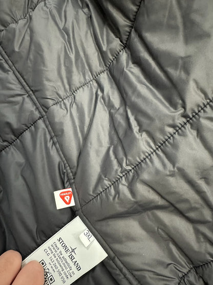 stone island black cotton jacket for men