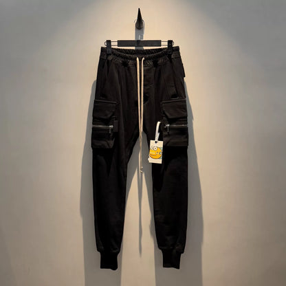 rick owens drawstring tapered long pants