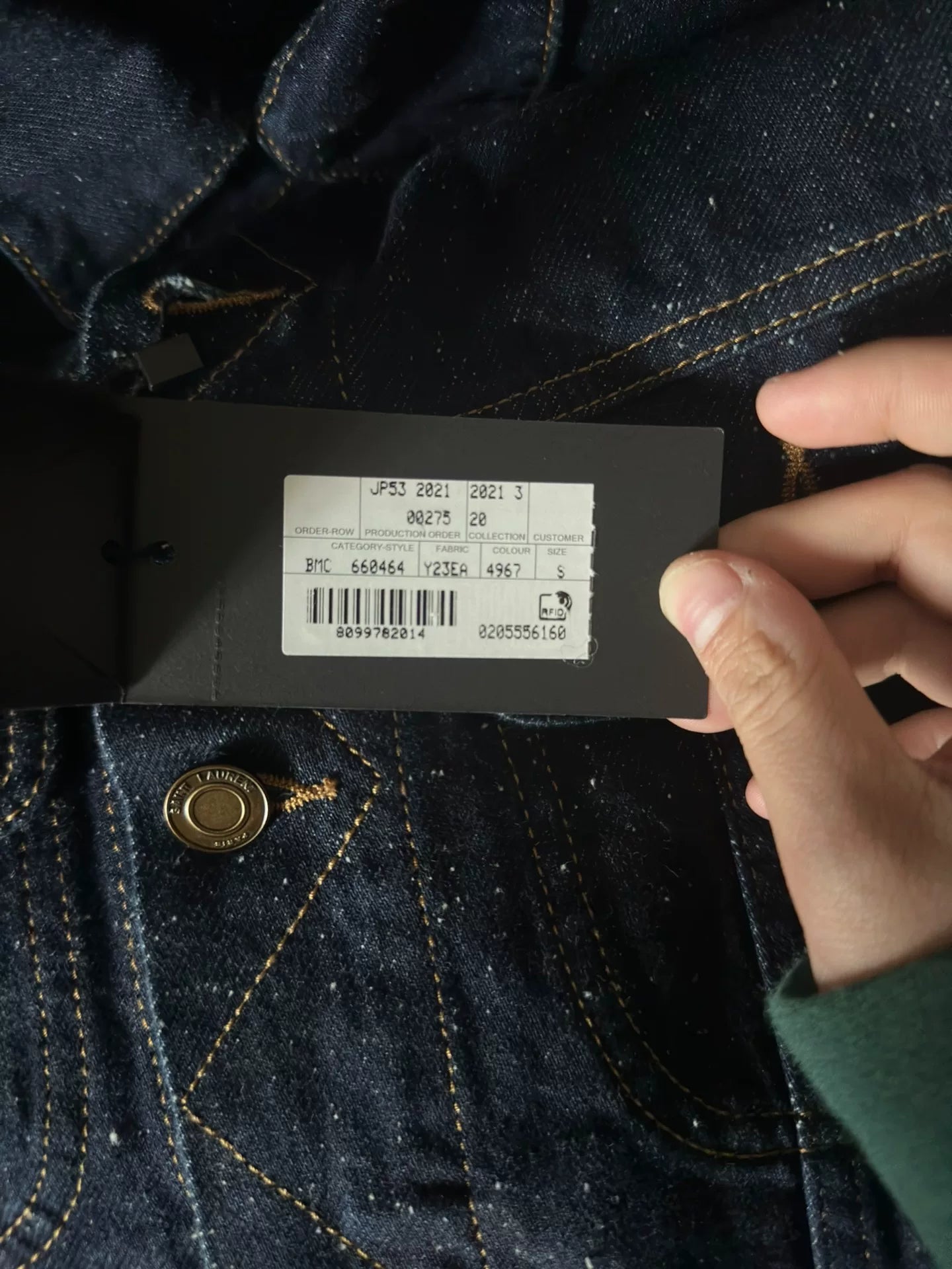 Saint Laurent Dark Blue Denim Jacket
