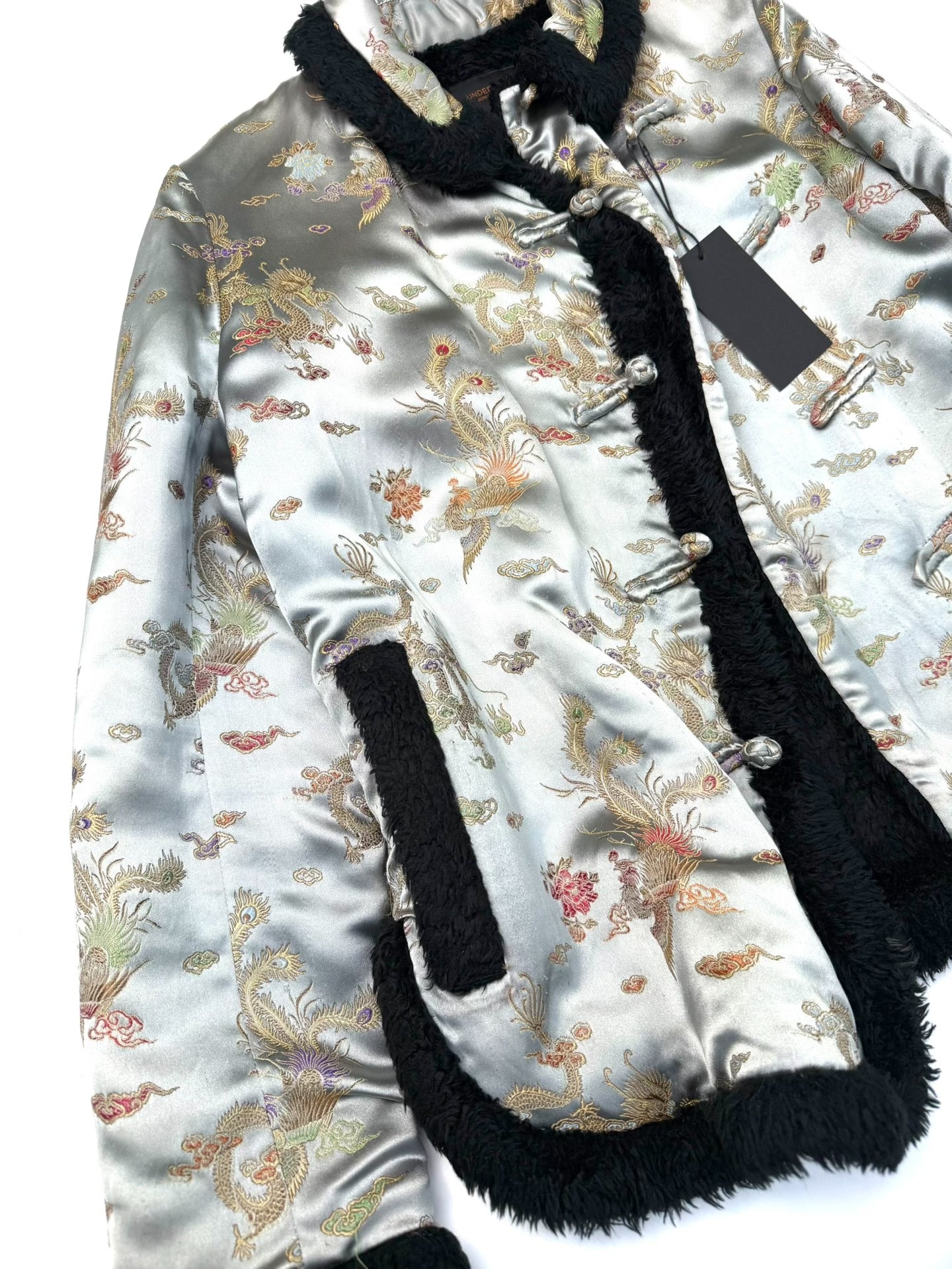 undercover silk brocade jacket with frog buttons
