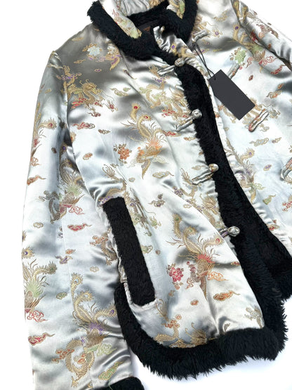 undercover silk brocade jacket with frog buttons