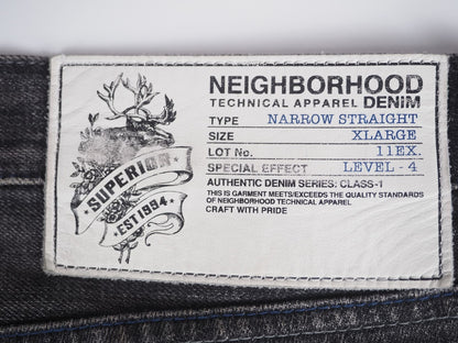 Neighborhood Beaded Savage Narrow Denim Black