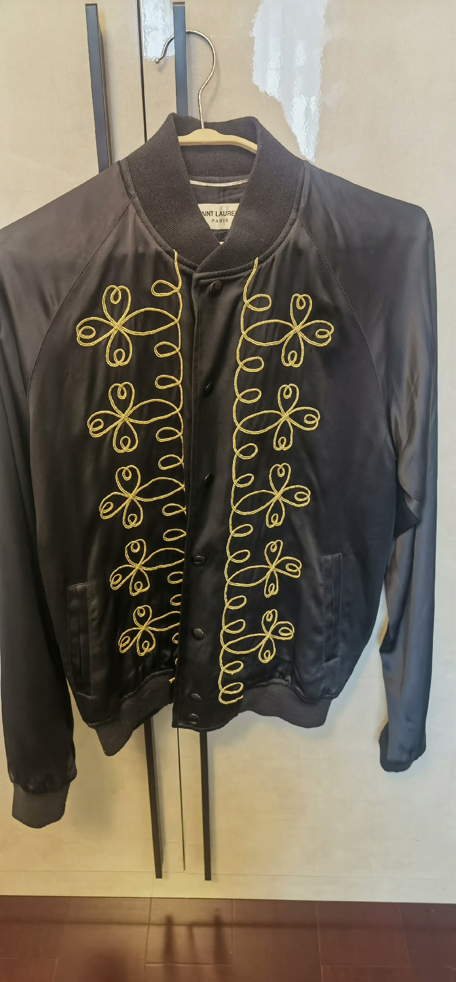 Saint Laurent Black Gold Embroidered Jacket
