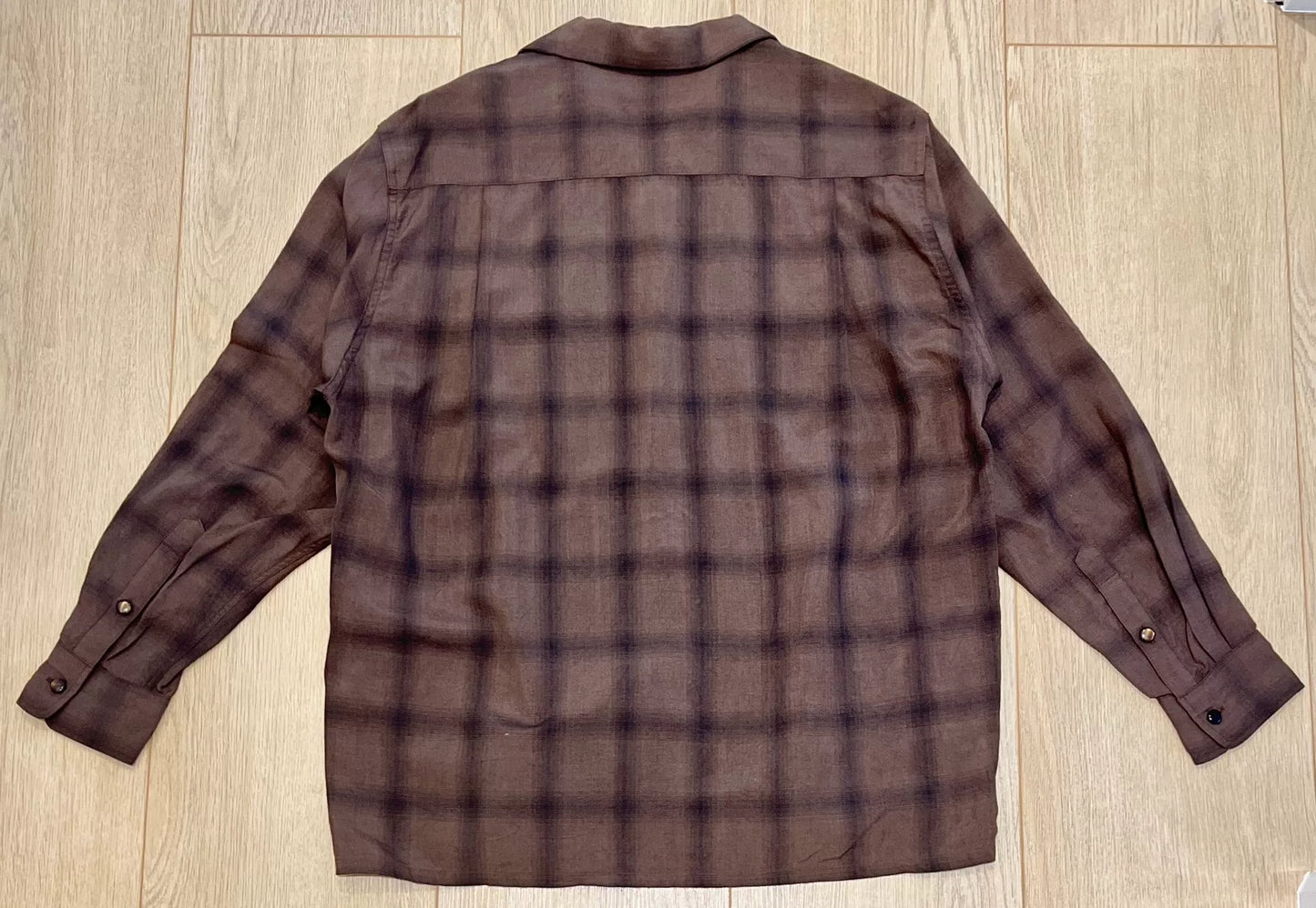 WACKO MARIA 21FW Check Open Collar Shirt