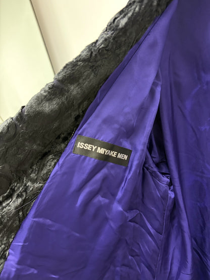 issey miyake man velvet long coat unisex