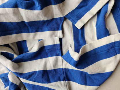 long sleeve navy striped shirt